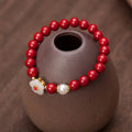 Cinnabar Peach Blossom Bracelet For Women Light Luxury Jewelry