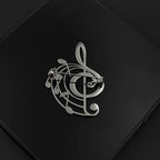 Stainless Steel Note Brooch For Suit Shirts