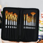15 Brushes Acrylic Paint Brush Set | Orazek UK Ltd