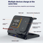 15W Wireless Chargers Stand 5 In1 LED Digital Alarm Clock Fast Charging Dock Station | Orazek UK Ltd