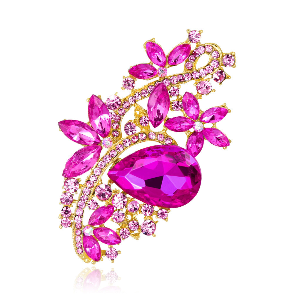 Rhinestone Brooch Acrylic Glass Brooch Pin Clothing Brooch
