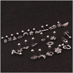 Flower Earring Stainless Steel Screw Earrings Female Zircon Earring