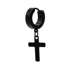 Titanium Steel Men's Cross Earrings Stainless Steel Cross