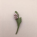 Avocado Green Art Small Fresh Pearl Leaf Brooch