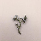 Avocado Green Art Small Fresh Pearl Leaf Brooch