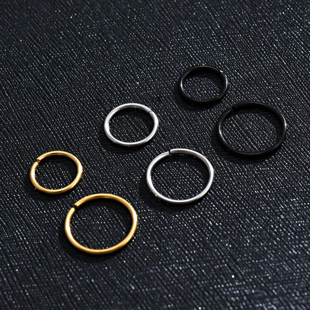 Stainless Steel Round Nose Nail Body Puncture Hypoallergenic