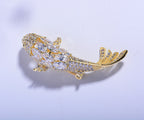 Zircon Koi Brooch Men'S And Women'S Brooch