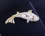 Zircon Koi Brooch Men'S And Women'S Brooch