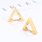 Stainless Steel Creative Hoop Earrings Women Triangular Earrings Fashion Jewelry Huggie Men