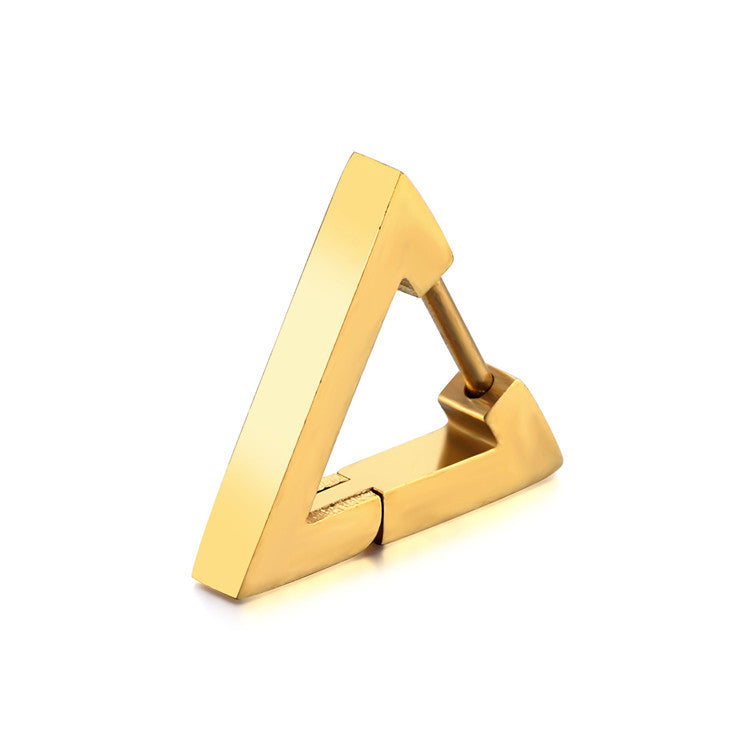 Stainless Steel Creative Hoop Earrings Women Triangular Earrings Fashion Jewelry Huggie Men