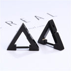 Stainless Steel Creative Hoop Earrings Women Triangular Earrings Fashion Jewelry Huggie Men