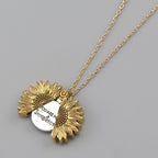 You Are My Sunshine Sunflower Necklace for Women and Men