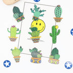Cartoon acrylic cactus brooch brooch