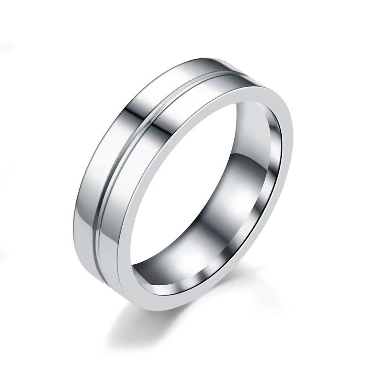 Stainless Steel Diamond-studded Couple Rings