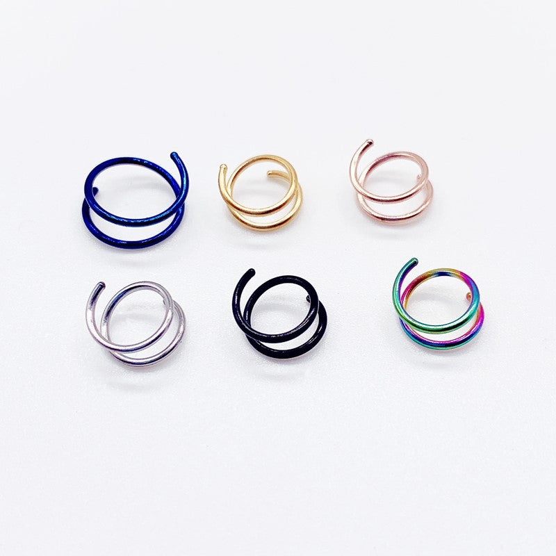 Stainless Steel Nose Ring Earrings Vacuum Plating