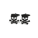 Funny Skull Dark Stainless Steel Hollow Brooch