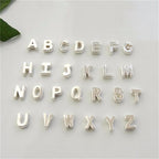 Gold Plated Peach Heart and Initials Letter Alphabate Statement Necklace for Woman