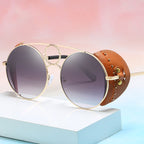 Ladies round frame sunglasses UV400 sunglasses