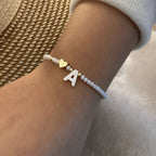 26 Letters White Shell Beaded Bracelet Women Metal Love Design Bracelet Jewelry | Orazek UK Ltd