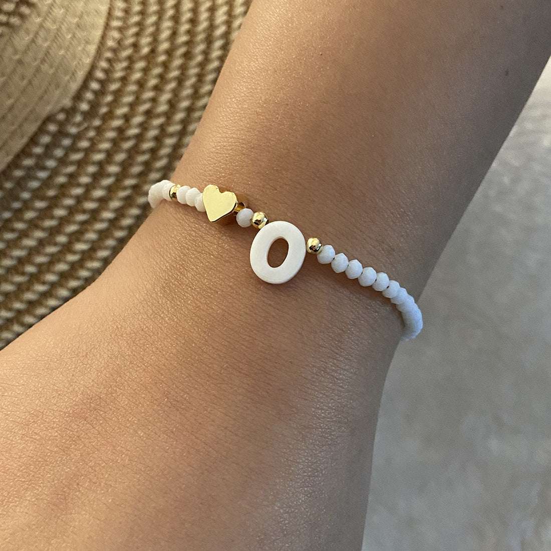 26 Letters White Shell Beaded Bracelet Women Metal Love Design Bracelet Jewelry | Orazek UK Ltd