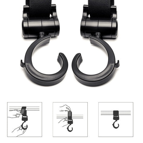 2pcs Lot Baby Stroller Accessories 360 Basket Stroller Hook Multifunctional Baby Stroller Hooks Accessories Useful Hanger Hooks | Orazek UK Ltd