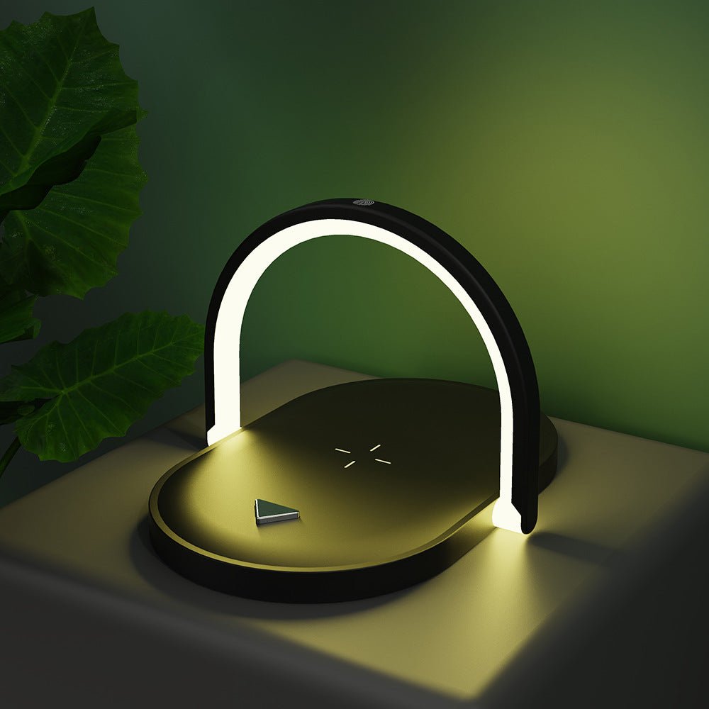 3 In 1 Foldable Wireless Charger Night Light Wireless Charging Station Stonego LED Reading Table Lamp 15W Fast Charging Light | Orazek UK Ltd