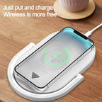 3 In 1 Foldable Wireless Charger Night Light Wireless Charging Station Stonego LED Reading Table Lamp 15W Fast Charging Light | Orazek UK Ltd