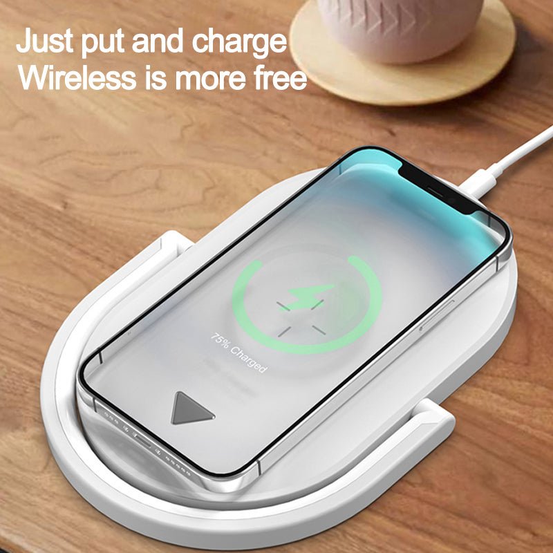 3 In 1 Foldable Wireless Charger Night Light Wireless Charging Station Stonego LED Reading Table Lamp 15W Fast Charging Light | Orazek UK Ltd