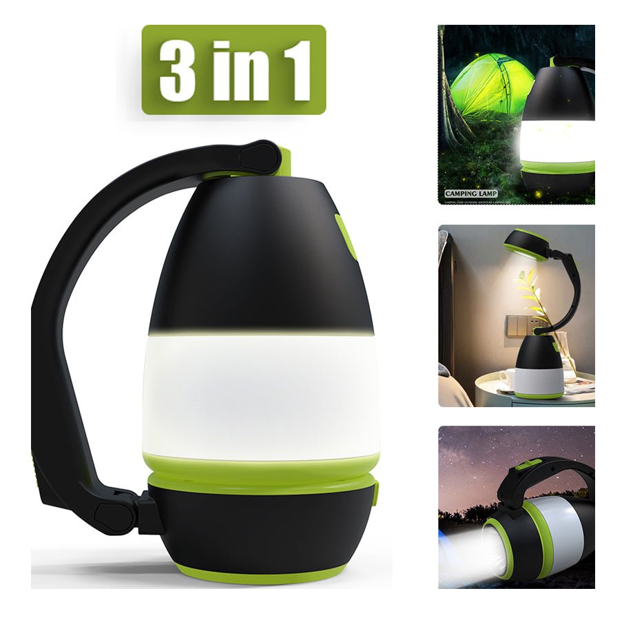 3 In1 Multifunctional Table Lamp Three In One LED Tent Lamp Car Night Light Foldable Emergency Flashlight | Orazek UK Ltd