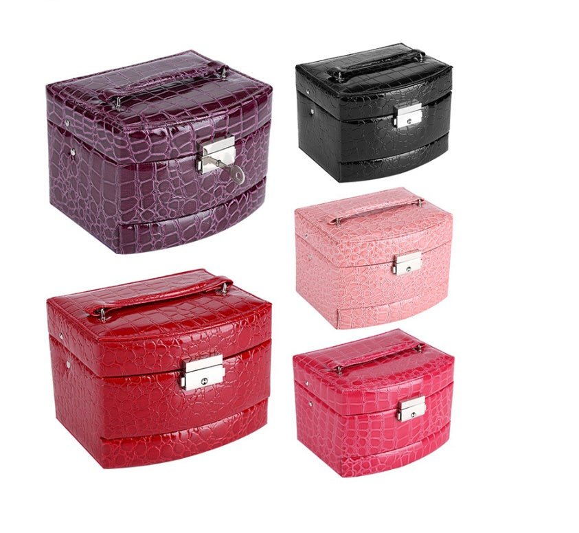 3 Layers Jewelry Boxes And Packaging Leather Makeup Organizer Storage Box Container Case Gift Box Women Cosmetic Casket | Orazek UK Ltd