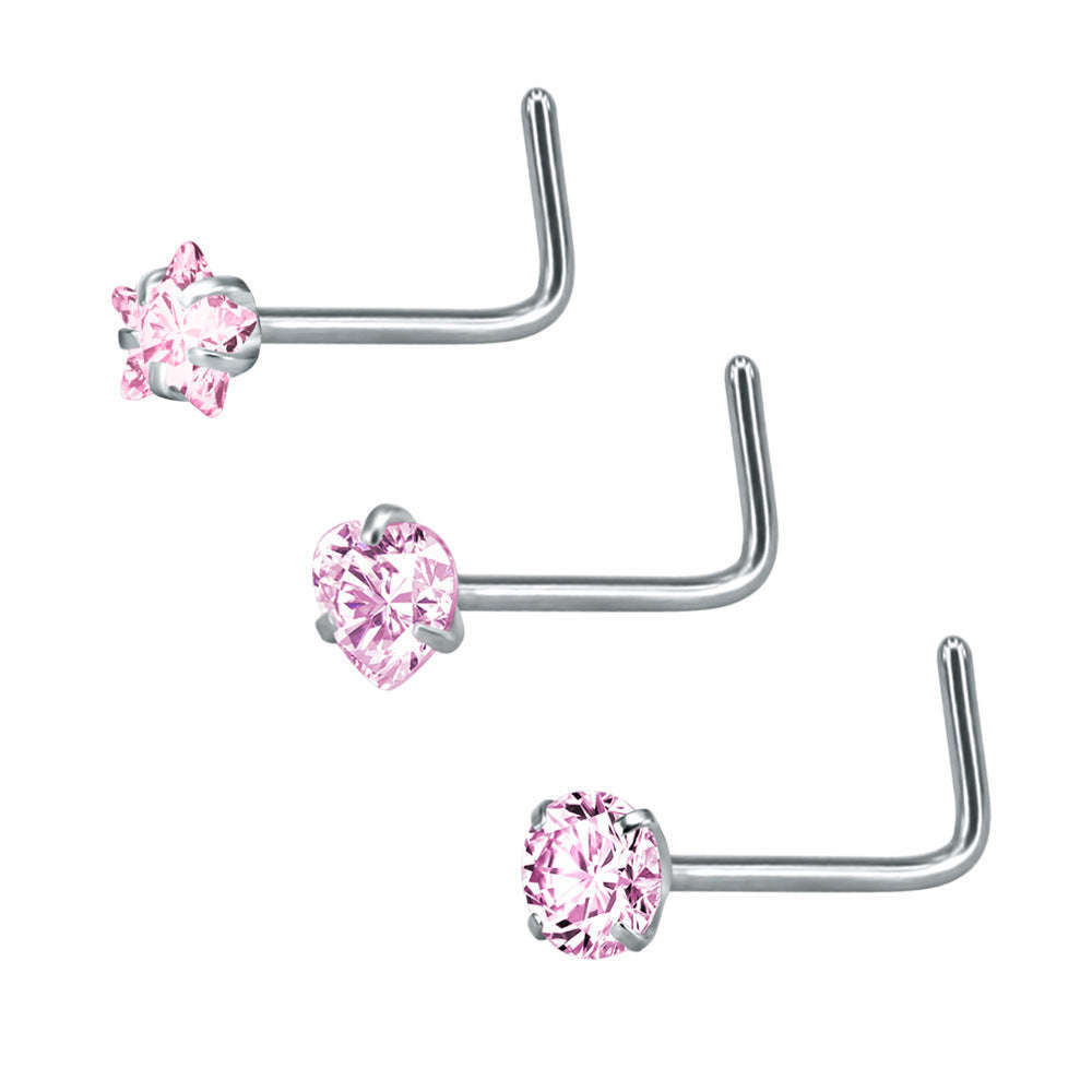 316 Stainless Steel Nose Stud Multifunctional Zircon Nose Ring Orazek UK Ltd