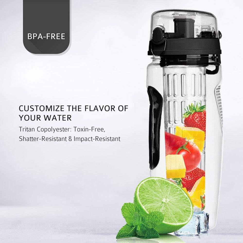 32Oz Fruit Infusing Infuser Water Bottle Water Fruit Bottle BPA Free Plastic Sport Fruit Infuser Water Bottles With Infuser Juice Shaker Drink Bottle Of Water | Orazek UK Ltd