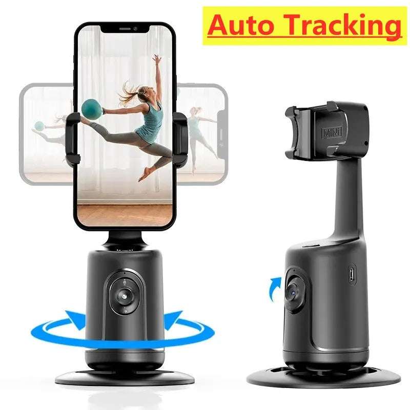 360 Auto Face Tracking Gimbal AI Smart Gimbal Face Tracking Auto Phone Holder For Smartphone Video Vlog Live Stabilizer Tripod | Orazek UK Ltd