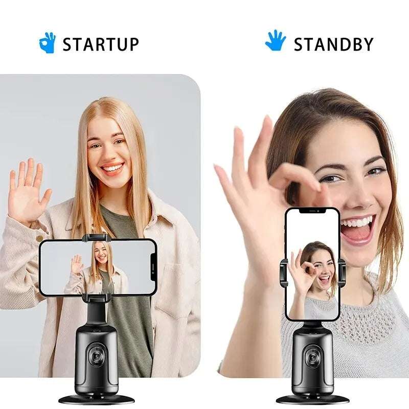 360 Auto Face Tracking Gimbal AI Smart Gimbal Face Tracking Auto Phone Holder For Smartphone Video Vlog Live Stabilizer Tripod | Orazek UK Ltd