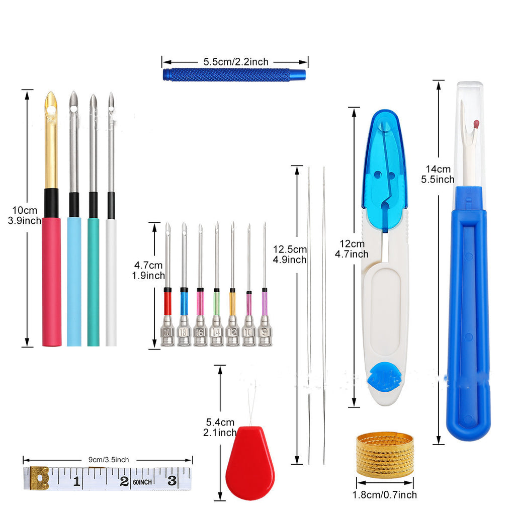 Embroidery needles with interchangeable heads