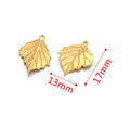 Stainless Steel Leaves Earring Ornament Accessories