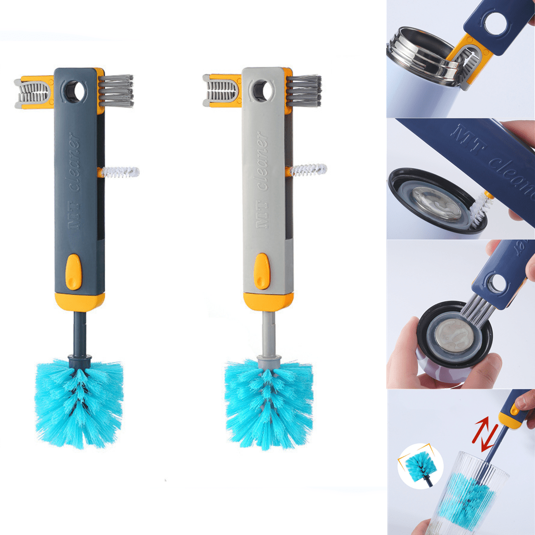 4 In 1 Bottle Gap Cleaner Brush Multifunctional Cup Cleaning Brushes Water Bottles Clean Tool Mini Silicone U-shaped Brush Kitchen Gadgets | Orazek UK Ltd