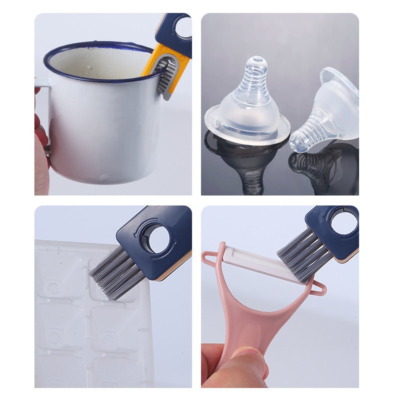 4 In 1 Bottle Gap Cleaner Brush Multifunctional Cup Cleaning Brushes Water Bottles Clean Tool Mini Silicone U-shaped Brush Kitchen Gadgets | Orazek UK Ltd