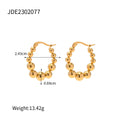 Stainless Steel Bead Eardrop Earring