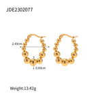 Stainless Steel Bead Eardrop Earring