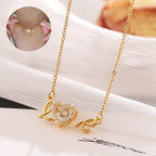 Valentines Day Gift New Stainless Steel Necklace Fashion New Love Smart Necklace Female Clavicle Chain Fashion Jewelry Woman