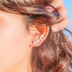 Custom Name Stud Earrings For Women Girl Stainless Steel Jewelry Personalized Nameplate Earrings Daily Wearing Accessories
