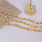 Frosty Wind 18k Gold Color Preserving Jewelry Small Flower Round White Sea Shell Bracelet Women