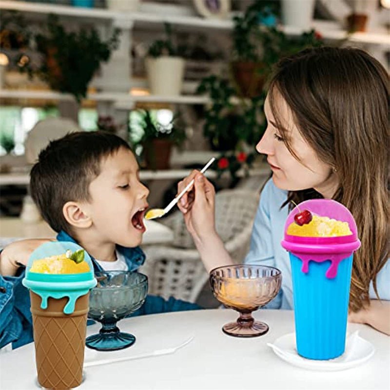 500ml Large Capacity Slushy Cup Summer Squeeze Homemade Juice Water Bottle Quick-Frozen Smoothie Sand Cup Pinch Fast Cooling Magic Ice Cream Slushy Maker Beker Kitchen Gadgets | Orazek UK Ltd