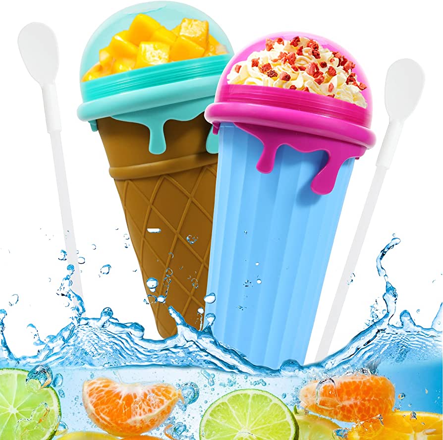 500ml Large Capacity Slushy Cup Summer Squeeze Homemade Juice Water Bottle Quick-Frozen Smoothie Sand Cup Pinch Fast Cooling Magic Ice Cream Slushy Maker Beker Kitchen Gadgets | Orazek UK Ltd