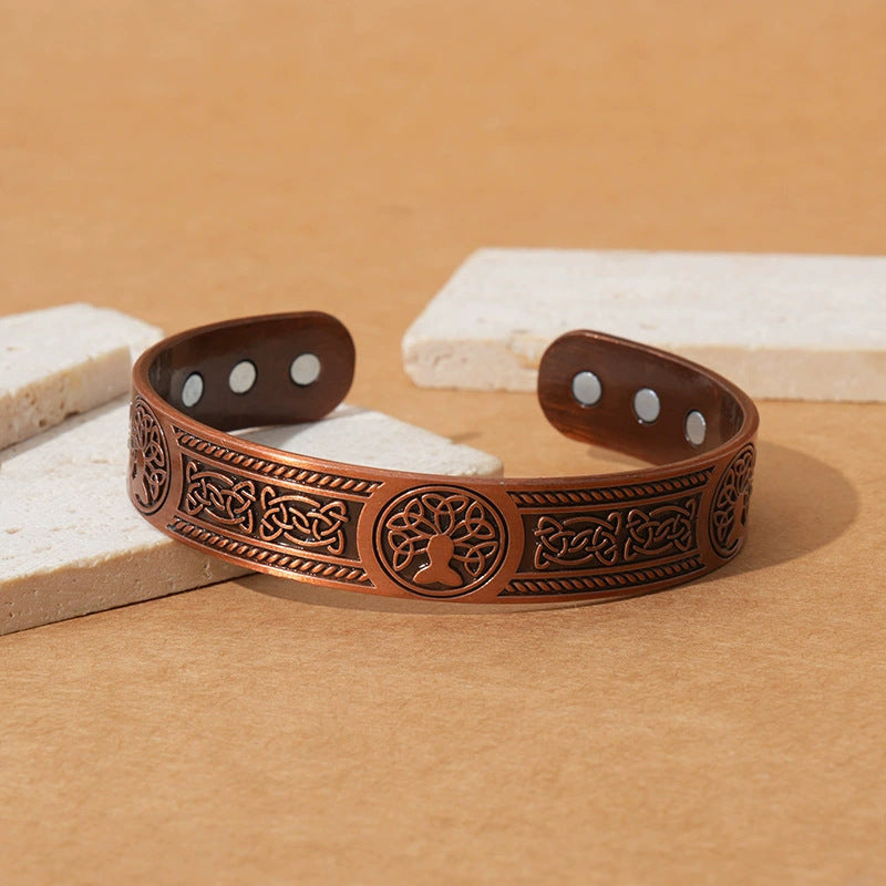 Energy Magnet Bracelet And Ring Set Retro Style Jewelry For Couples Men And Women