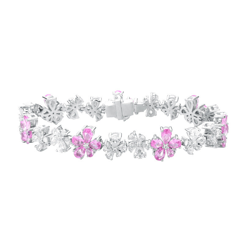 Zircon Cherry Blossom Fashion Banquet Bracelet