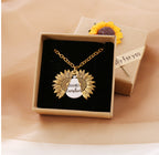 You Are My Sunshine Sunflower Necklace for Women and Men