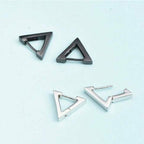 Stainless Steel Creative Hoop Earrings Women Triangular Earrings Fashion Jewelry Huggie Men