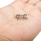 Stainless Steel Diamond-Studded Curved Bar Nose Ring